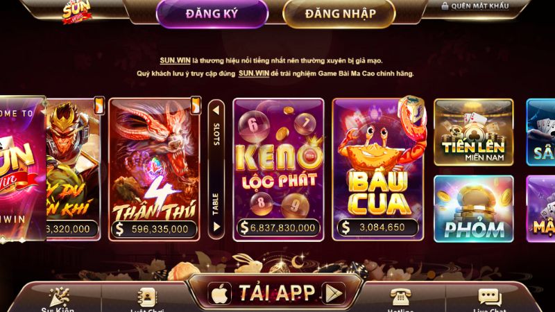 Lợi ích khi truy cập vào cổng game Sunwin20