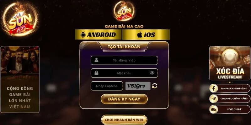 Quy trình tải game bài đổi thưởng tặng vốn tại Sunwin20